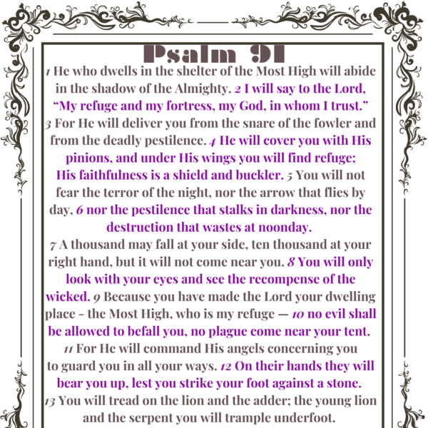 PSALM 91 FREE PRINTOUT