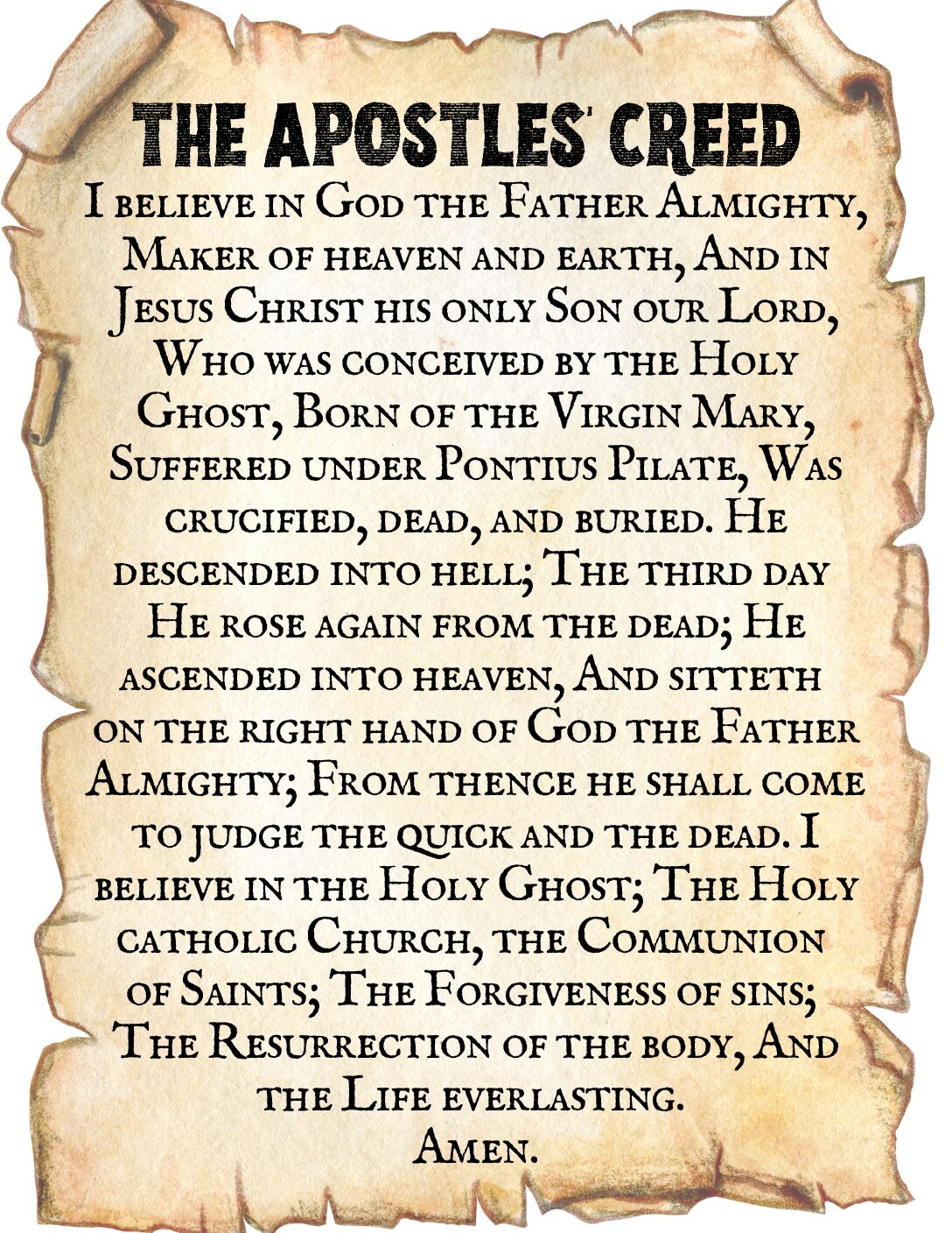 What Are The Three Parts Of The Apostles Creed