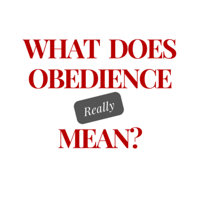 What Does Obedience Actually Mean?