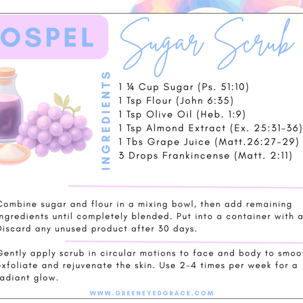 THREE SUGAR SCRUB RECIPES - FREE PRINTABLES
