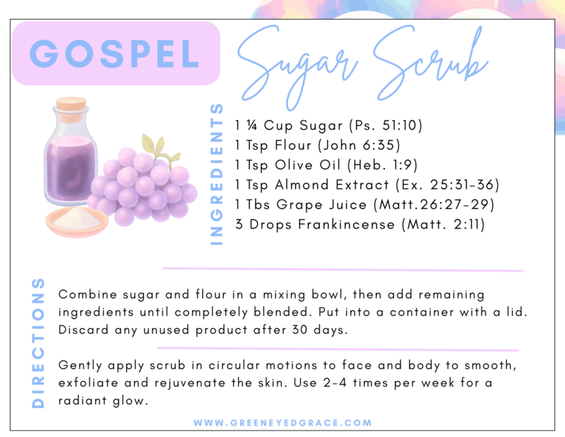 THREE SUGAR SCRUB RECIPES - FREE PRINTABLES